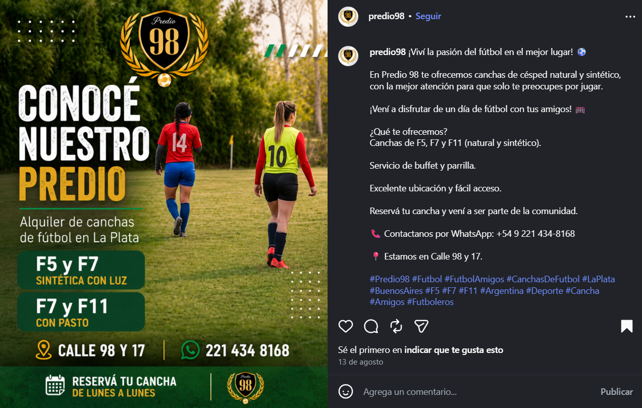 Predio 98 Instagram